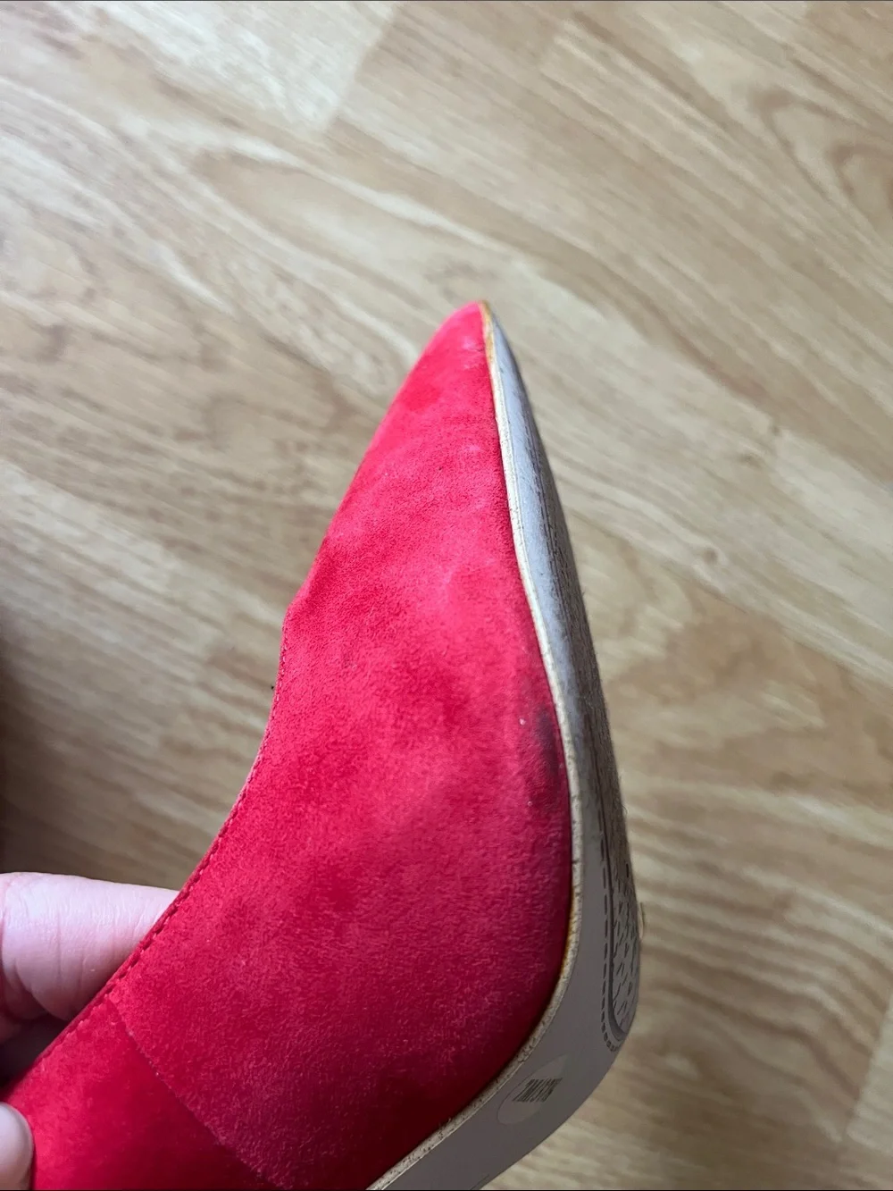 Jessica Simpson Red Suede Pointed-Toe Stiletto Pumps